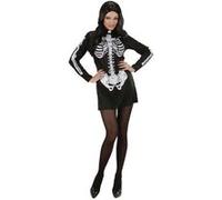 Déguisement robe squelette femme Halloween Medium
