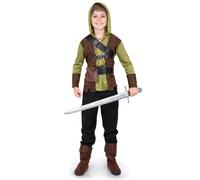 Déguisement Robin De La Fôret Garçon - Taille: 7-8 Ans (128 Cm) Vert