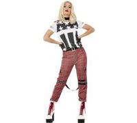 déguisement rockeuse punk années 90 femme - l - rouge - smiffys 70041l Rouge