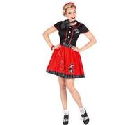déguisement rock'n'roll années 50 femme - l - rouge - widmann 48363 Rouge