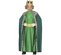 GUIRMA Déguisement Roi Mage vert enfant - Vert - 7 à 9 ans (125-135 cm)