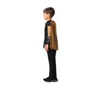 Déguisement roi médiéval enfant garçon noir 7-9 ans - Costume de carnaval fantasy en polyester avec cape incorporée