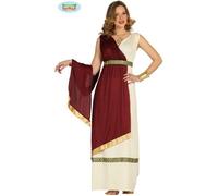 Déguisement Romaine Femme Antiquité - Taille M/L - Tunique et Ceinture Rouge