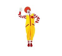 Déguisement Ronald le clown rouge et jaune sans chaussures pour homme
