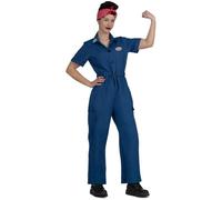 Mom Rosie The Riveter Costume Bleu L Enfants
