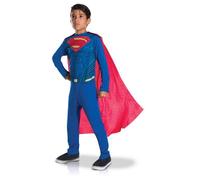 Rubie's Déguisement Superman Justice League – Combinaison bleue, cape rouge – Garçon 7-8 ans