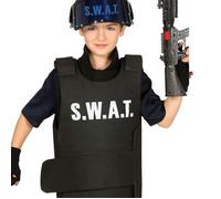 Fiestas Guirca – Gilet pare-balles S.W.A.T. enfant – Taille unique – Multicolore
