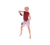 Chaks - Costume Sakura Haruno pour femmes - Tenue officielle Naruto 8 pièces Rouge/Violet