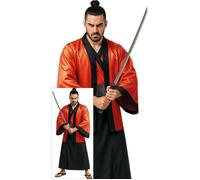 DÉGUISEMENT SAMOURAÏ KIMONO JAPONAIS ROUGE ADULTE L