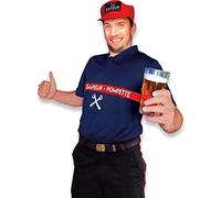 Déguisement Sapeur Pompier - Sapeur Pompette - Bleu - Taille Unique