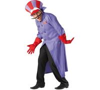 Déguisement Satanas adulte - RUBIES - Taille STD - Violet - Manteau, chapeau, gants, moustache