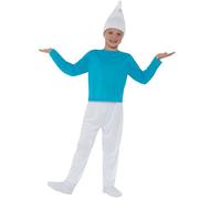 Déguisement Schtroumpf Enfant - Taille: 5 - 6 Ans (M) Bleu