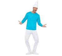 Funidelia | Déguisement de Schtroumpf pour homme The Smurfs, Dessins Animés, Petit Nain - Déguisement pour Adultes et accessoires pour Halloween, carnaval et fêtes. - Taille XL - Bleu