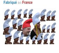 Déguisement Schtroumpf - Set de 22 Bonnets + 1 Grand Schtroumpf + 1 Schtroumfette - Blanc - Adulte
