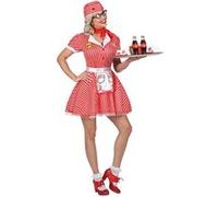 Widmann S.r.l. Costume de serveuse années 50 Diner Lady – robe avec jupon Rockabilly