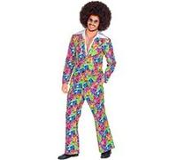 W WIDMANN MILANO Party Fashion - Costume hippie pour homme des années 70 | Avec veste et pantalon, style Groovy au look rétro, costume pour le carnaval et les soirées à thème