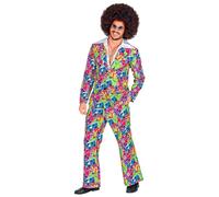 Déguisement Seventies Flower Power Van Homme Multicolore