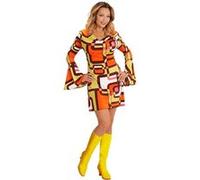 déguisement seventies robe groovy tubes femme - xl - multicolore - widmann 008884 Multicolore G