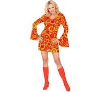 déguisement seventies robe orange groovy femme - l - orange - widmann 009313 Orange