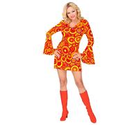 Déguisement Seventies Robe Orange Groovy Femme Orange, Cuivre, Mandarine