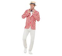 Déguisement - SMIFFY'S - Déguisement barbier des années 20 homme - Blanc - Adulte - Intérieur L