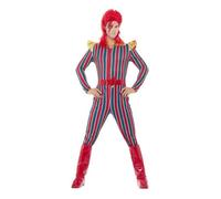 Smiffys Costume superstar de l'espace, multicolore, avec combinaison, ceinture et couvre Multicolore