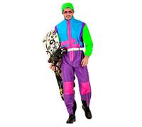 Déguisement snowboarder fluo adulte S