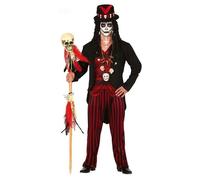 Déguisement Sorcier Vaudou Homme - No Name - Modèle Sorcière - Polyester - Rouge M