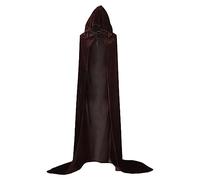 Deguisement Sorciere Adulte,Cape Halloween avec Capuche Cape Longue Grande Taille en Velours Doré Couleur Unie Unisexe Robe De Prince Et Princesse Déguisement Médiévale Costume Cosplay