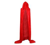 Deguisement Sorciere Adulte,Cape Halloween avec Capuche Cape Longue Grande Taille en Velours Doré Couleur Unie Unisexe Robe De Prince Et Princesse Déguisement Médiévale Costume Cosplay