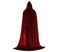 Déguisement Sorcière Adulte,Cape Vampire Femme Cape Longue Grande Taille en Velours Épais Couleur Unie Unisexe Vêtements De Prince Déguisement Costume Cosplay Fête