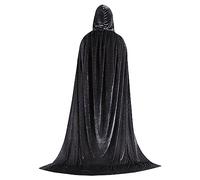 Déguisement Sorcière Adulte,Cape Vampire Femme Cape Longue Grande Taille en Velours Épais Couleur Unie Unisexe Vêtements De Prince Déguisement Costume Cosplay Fête