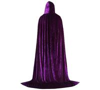 Déguisement Sorcière Adulte,Cape Vampire Femme Cape Longue Grande Taille en Velours Épais Couleur Unie Unisexe Vêtements De Prince Déguisement Costume Cosplay Fête