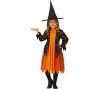 déguisement sorcière araignée orange fille - 3/4 ans - orange - guirca 77046 Orange G