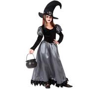 Déguisement Sorcière - ATOSA - Fille 10-12 ans - Robe Longue - Chapeau Pointu - Halloween 10-12 ans