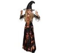 déguisement sorcière des ténèbres fille - 4/6 ans - orange - boland 78134 Orange G