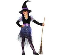 Déguisement enfant - ATOSA - Déguisement Sorcière - 10-12 ans - Noir & violet - Robe, ceinture, chapeau 10-12 ans
