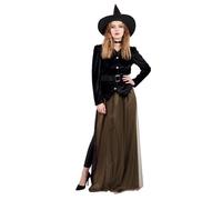 Déguisement Sorcière Femme - PTIT CLOWN - Costume Adulte Halloween, Cospaly, Fête Costumée, Soirée Déguisée - Noir, Vert XS