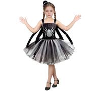 DéGuisement SorcièRe Fille-Ensemble de déguisements pour Filles-Robe de soirée d'halloween avec Jupe Bouffante-Convient aux Enfants de 1 à 12 Ans. (Black-9-10 Years)