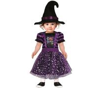 Fiestas Guirca Costume bébé Mon 1er Halloween Sorcière violette avec chapeau 12-18 mois fille