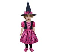 Déguisement Sorcière Robe Étoile Rose Fille