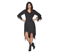 DÉGUISEMENT SORCIÈRE TÉNÈBRES ROBE NOIRE FEMME S