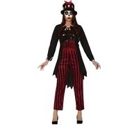 Déguisement Sorcière Vaudou Femme - Préhistoire Vaudou - Rouge - Polyester - Adulte - NO NAME M
