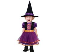 Déguisement Sorcière Violet Bébé - Tulle et Satin - Halloween 12-18 mois