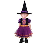 Déguisement Sorcière Violet Bébé - Tulle et Satin - Halloween 18-24 mois