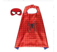 Déguisement Spiderman - SEBTHOM - Cape + masque - Rouge - Enfant 3 ans et plus 1