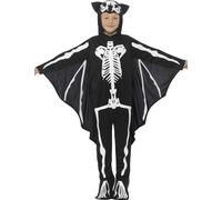 Déguisement Squelette Chauve-Souris Enfant Halloween 10 À 12 Ans Noir