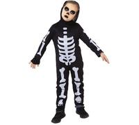 DÉGUISEMENT SQUELETTE COMBINAISON ENFANT 5/6 ANS Noir 7-8 ans