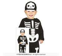 Déguisement squelette Enfant Fiestas Guirca Noir Halloween 1-3 Ans Polyester