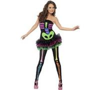 Déguisement Squelette Fluo à Tutu - Taille M Multicolore G